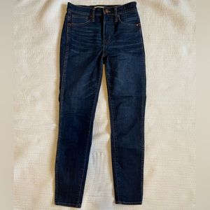 Madewell 10” Highrise Skinny Size 25
